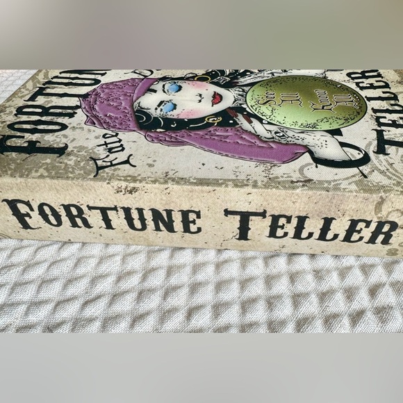 New XL Halloween Decor Fortune Teller Mystic Gypsy Secret Stash Book Box 10.25” - Picture 2 of 7